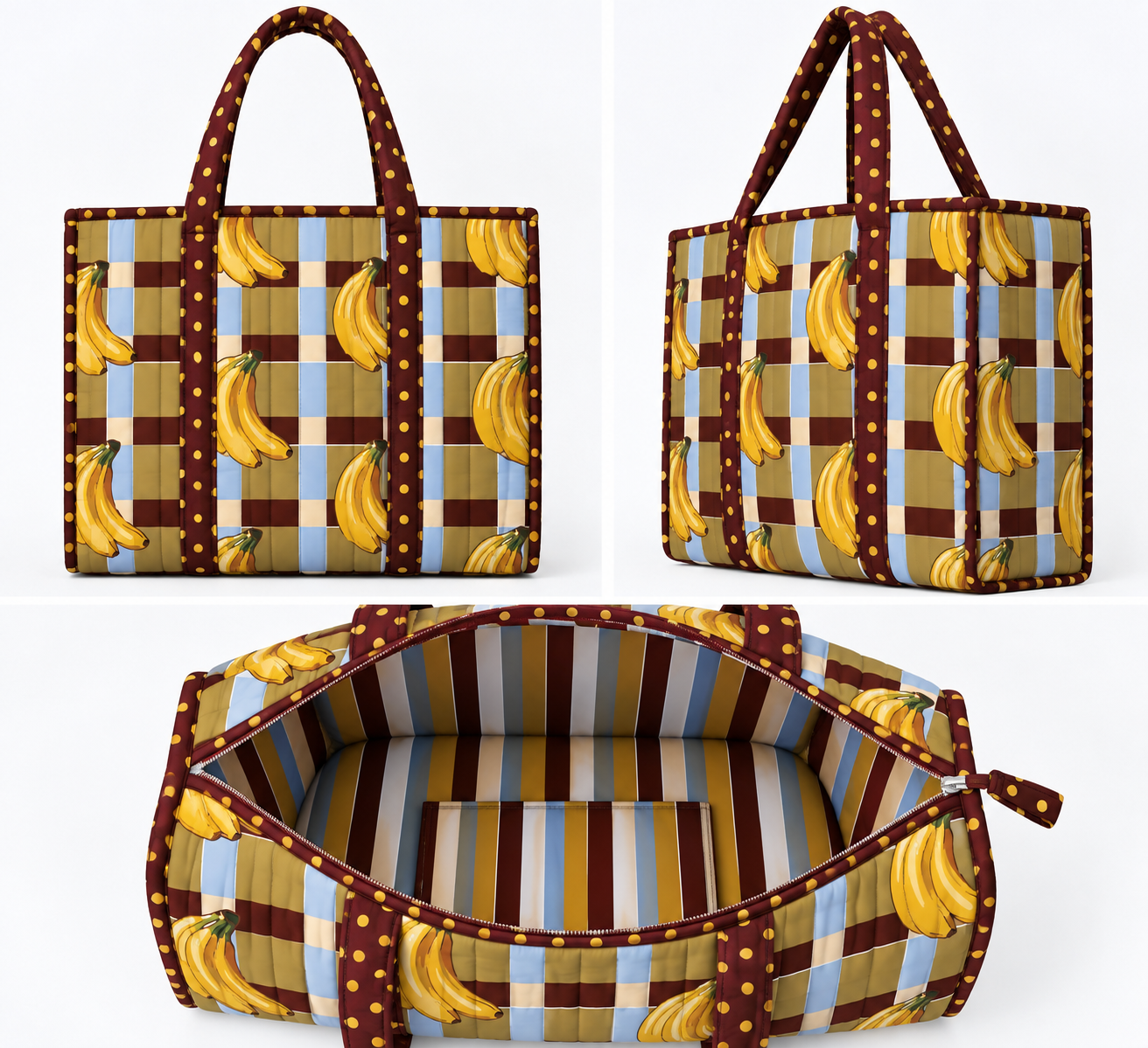 Bolso Bananos Acolchado